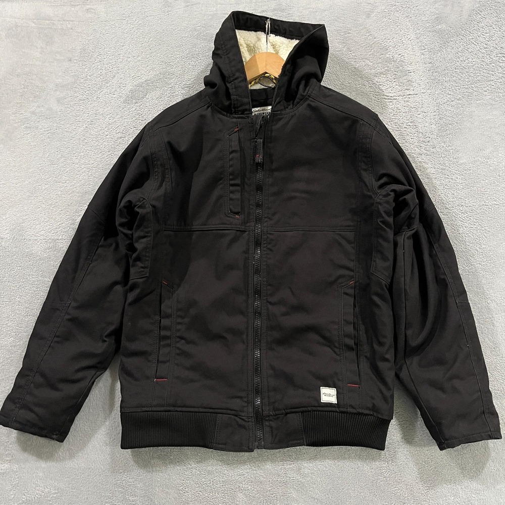 Eddie Bauer Workwear Foreman Fit Canvas Fleece Lined Jacket Mens Medium Heavy 3M